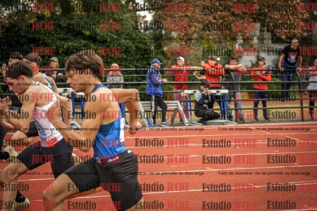 Fotos de los 100 m llanos de varones - FINAL