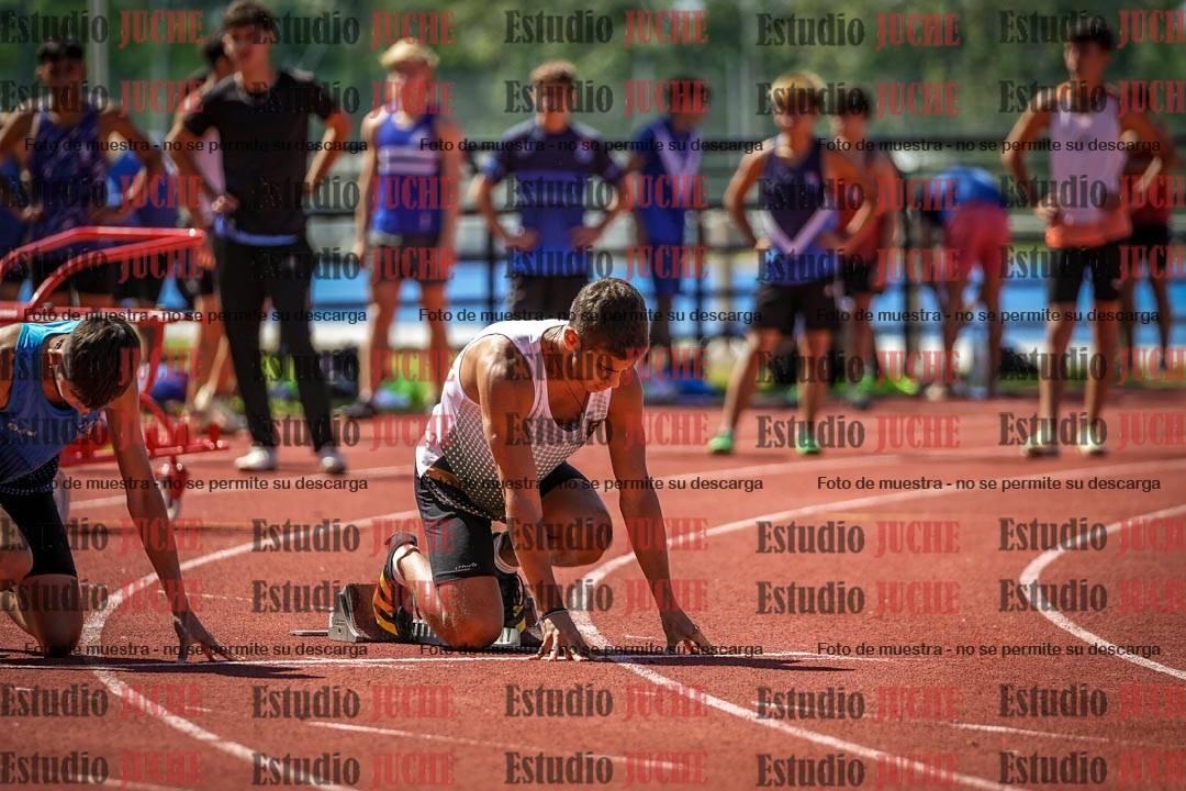 Fotos de los 100 m llanos de varones
