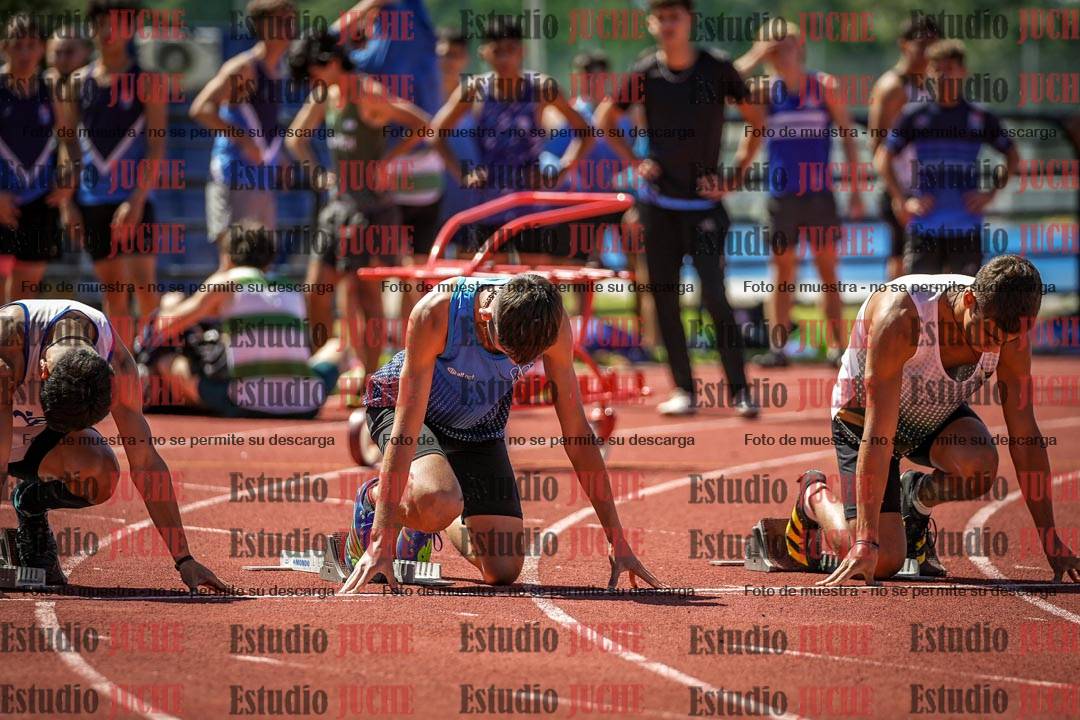 Fotos de los 100 m llanos de varones