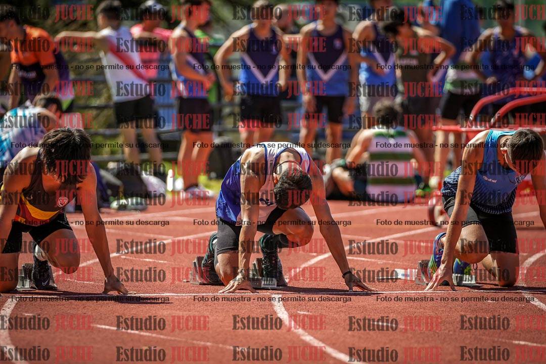 Fotos de los 100 m llanos de varones