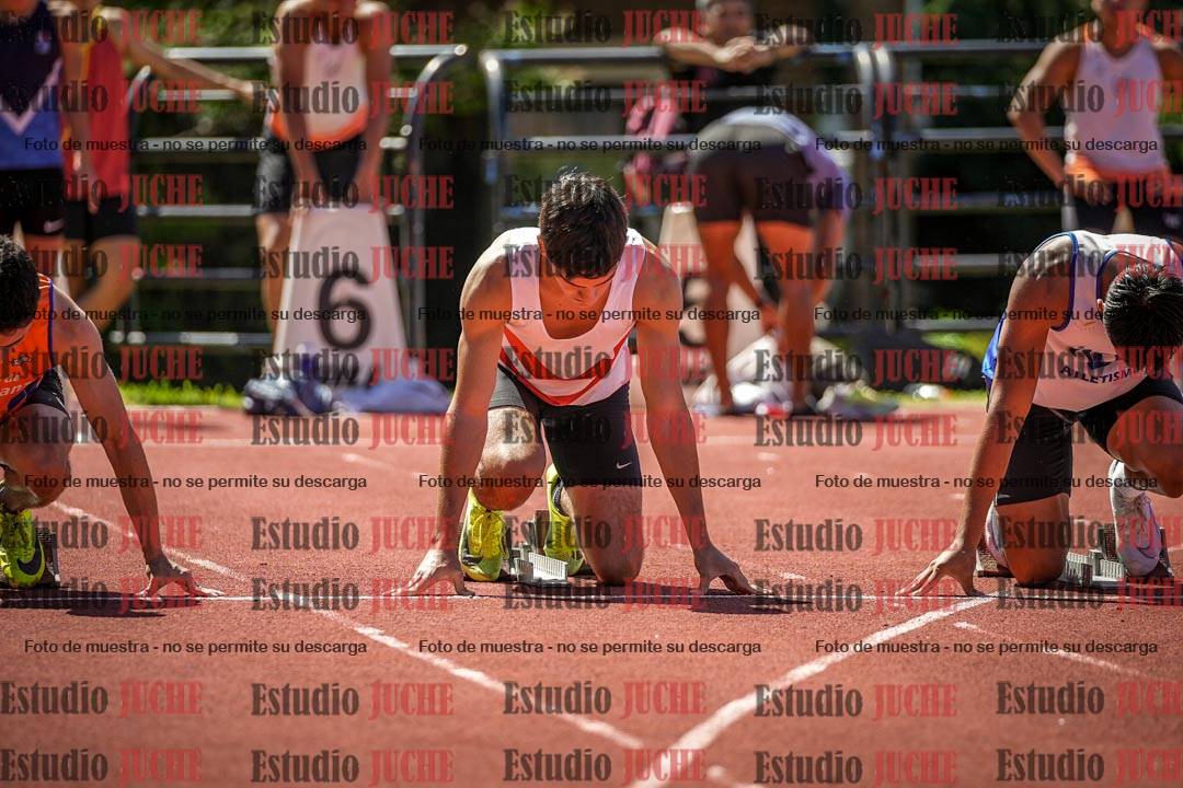 Fotos de los 100 m llanos de varones