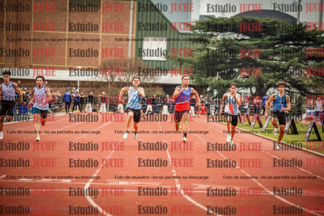 Fotos de los 100 m llanos de varones - FINAL