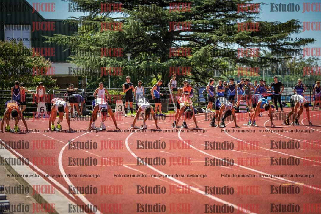 Fotos de los 100 m llanos de varones