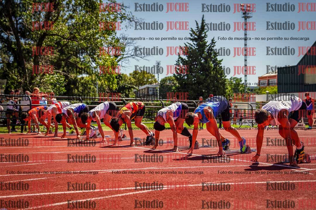 Fotos de los 100 m llanos de varones