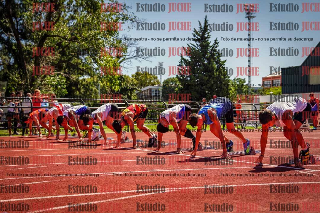 Fotos de los 100 m llanos de varones