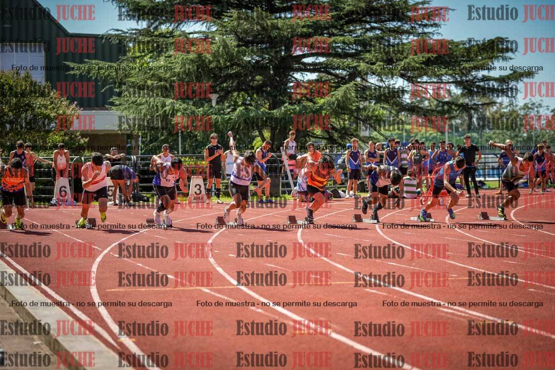 Fotos de los 100 m llanos de varones