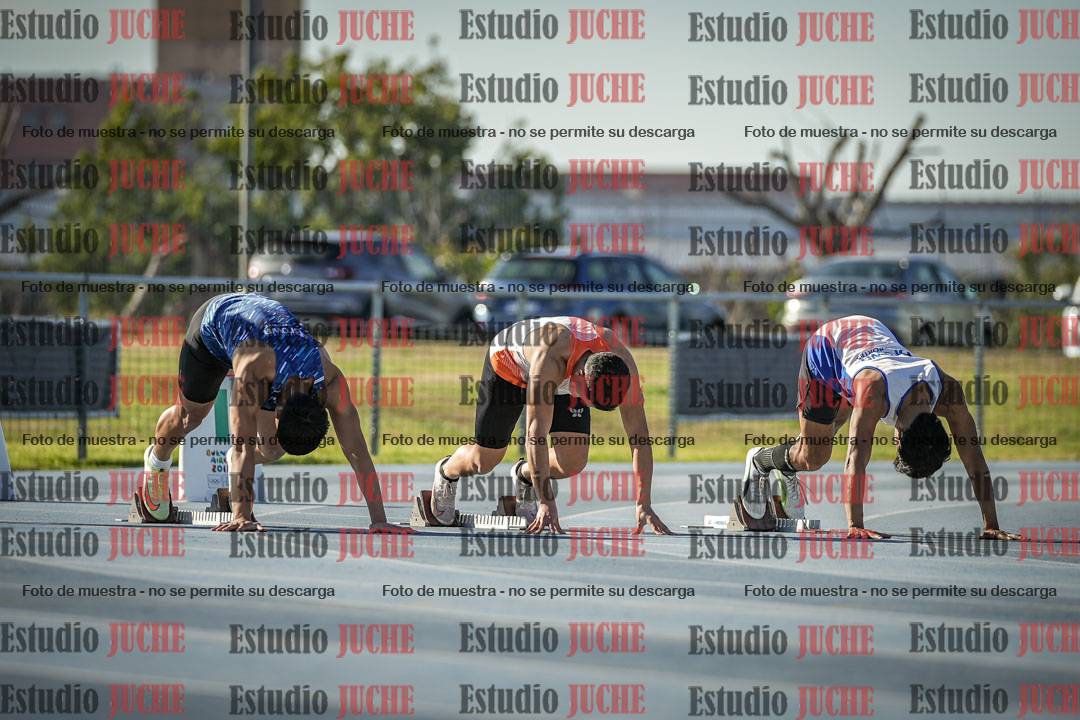 Fotos de los 100 m llanos de varones - FINAL