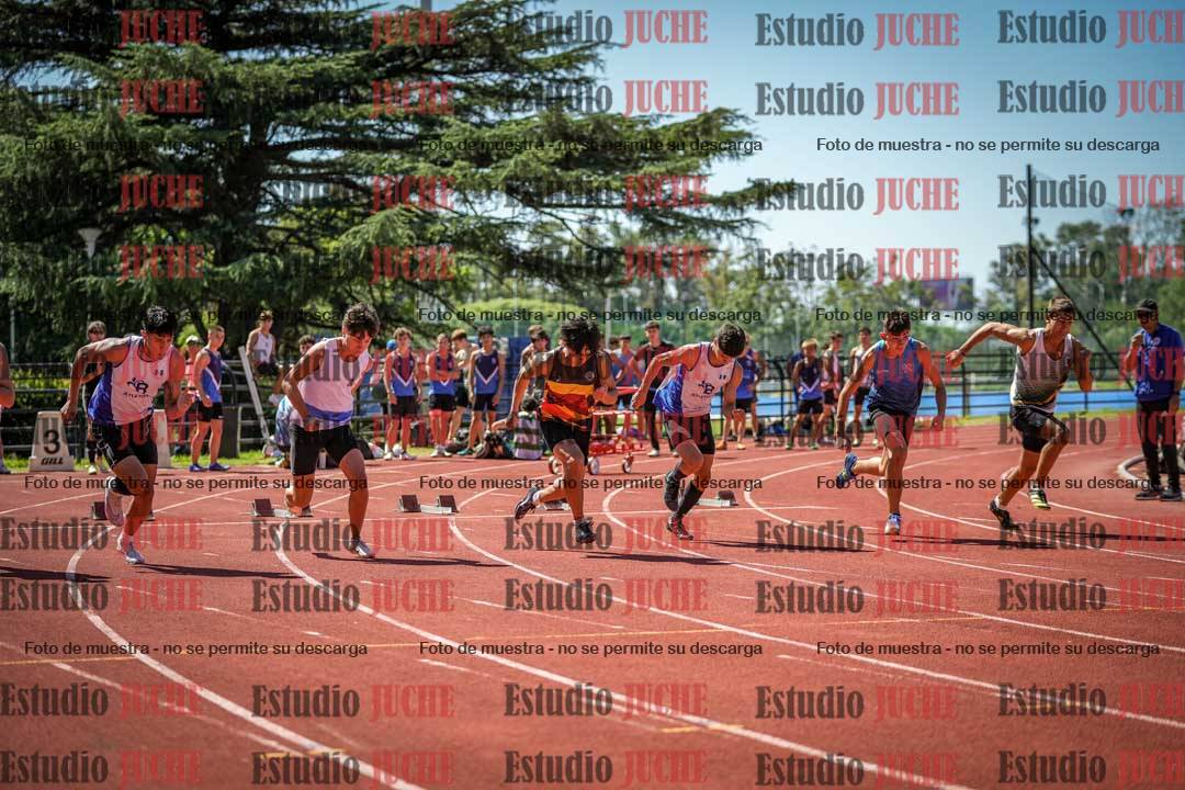 Fotos de los 100 m llanos de varones