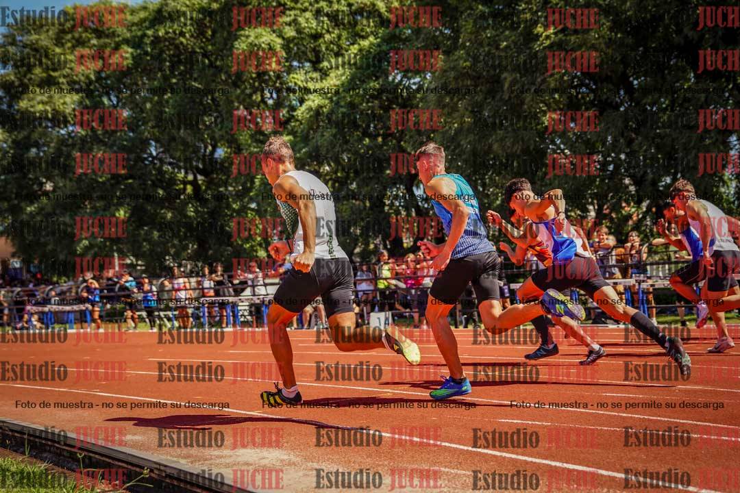 Fotos de los 100 m llanos de varones