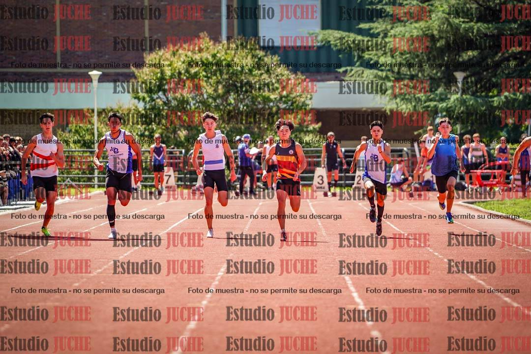 Fotos de los 100 m llanos de varones