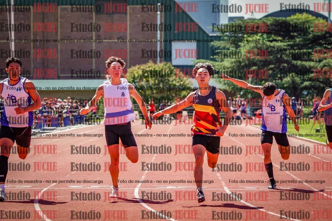 Fotos de los 100 m llanos de varones