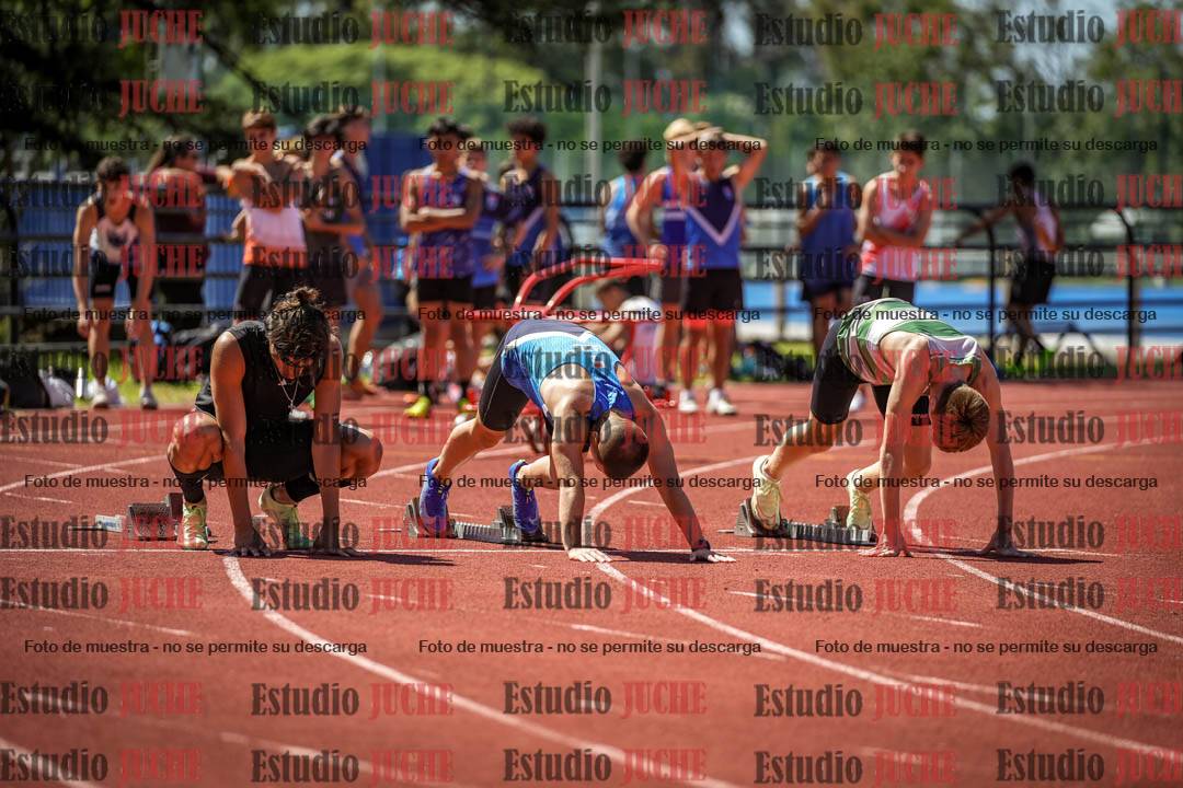 Fotos de los 100 m llanos de varones