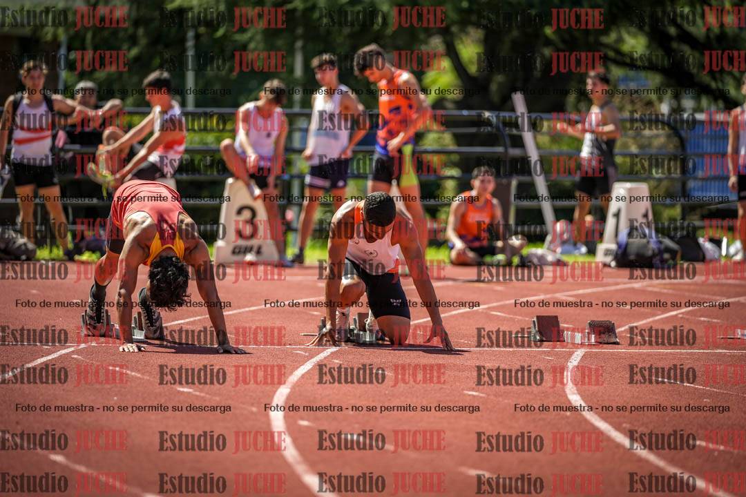 Fotos de los 100 m llanos de varones