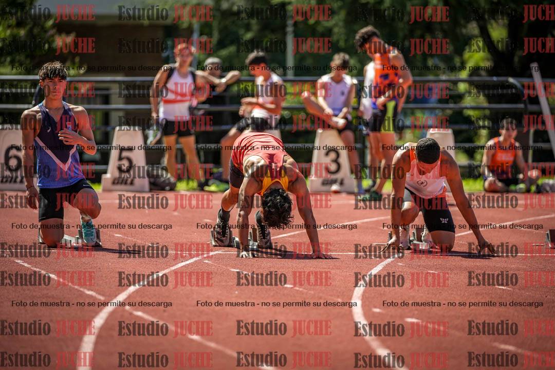 Fotos de los 100 m llanos de varones