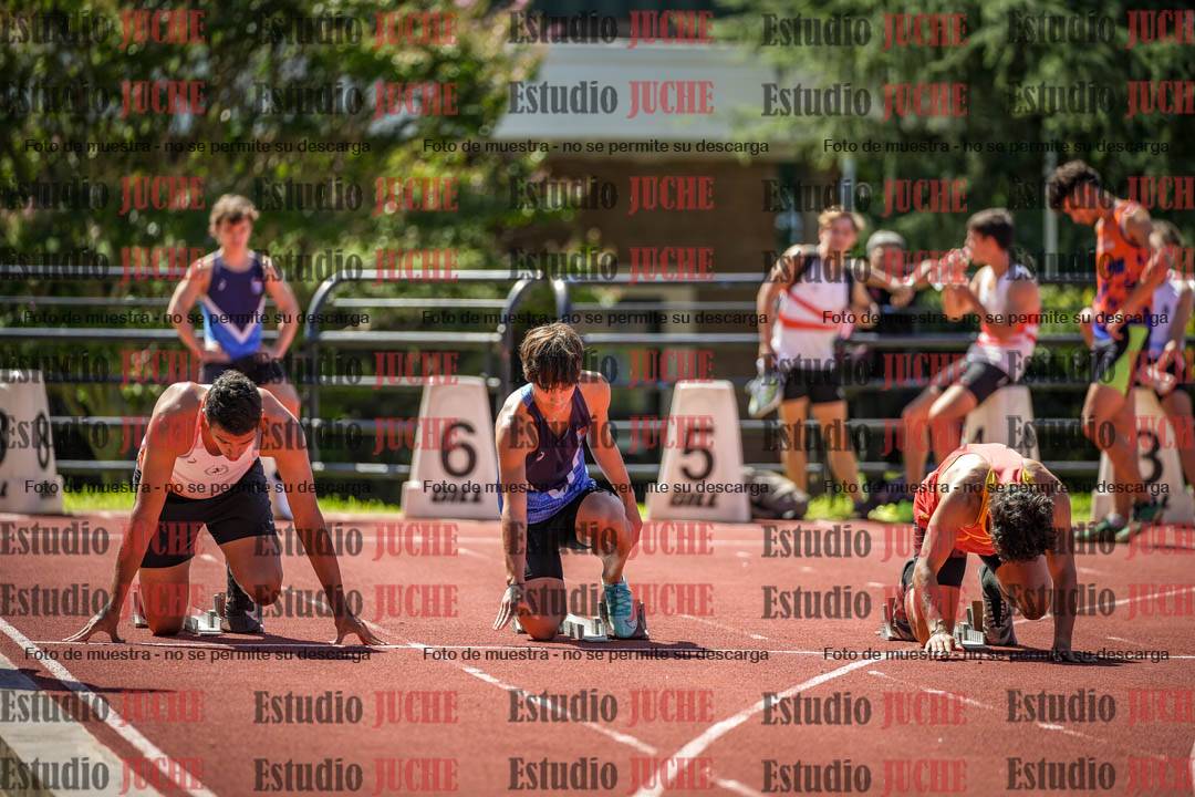 Fotos de los 100 m llanos de varones