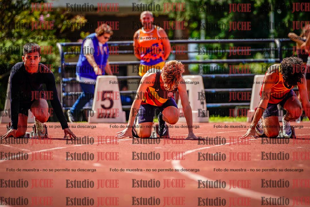Fotos de los 100 m de varones