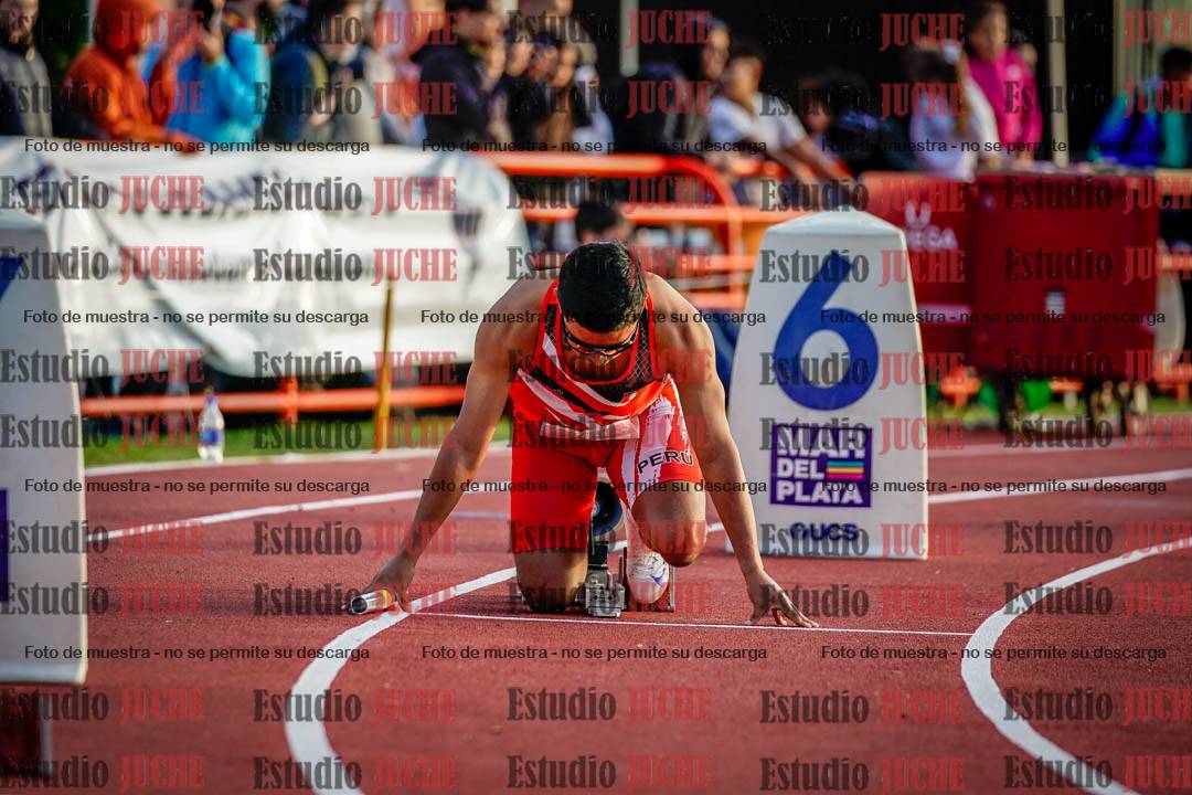 Fotos de las postas 4x100 m de varones - serie 1