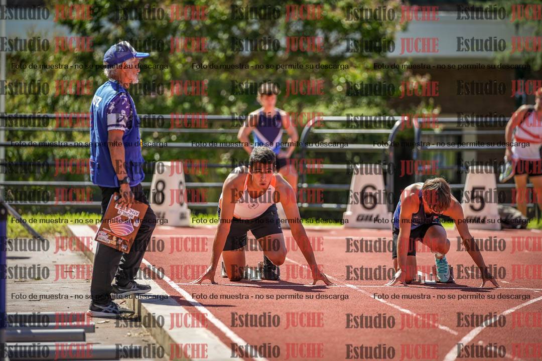 Fotos de los 100 m llanos de varones