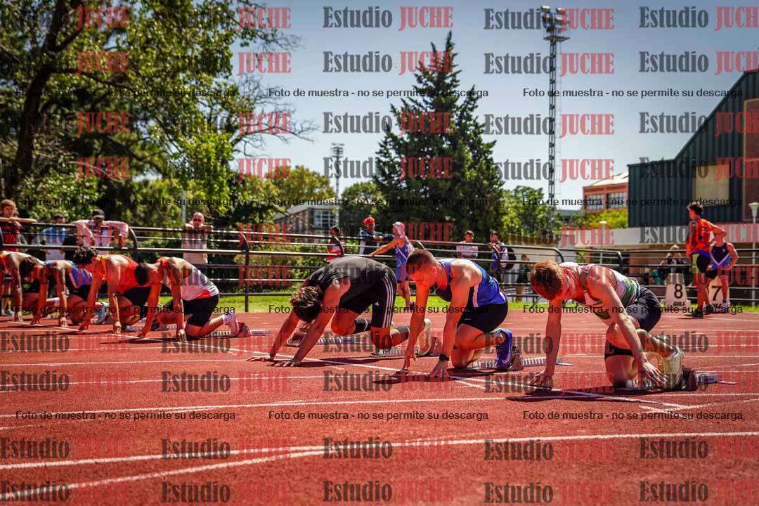 Fotos de los 100 m llanos de varones