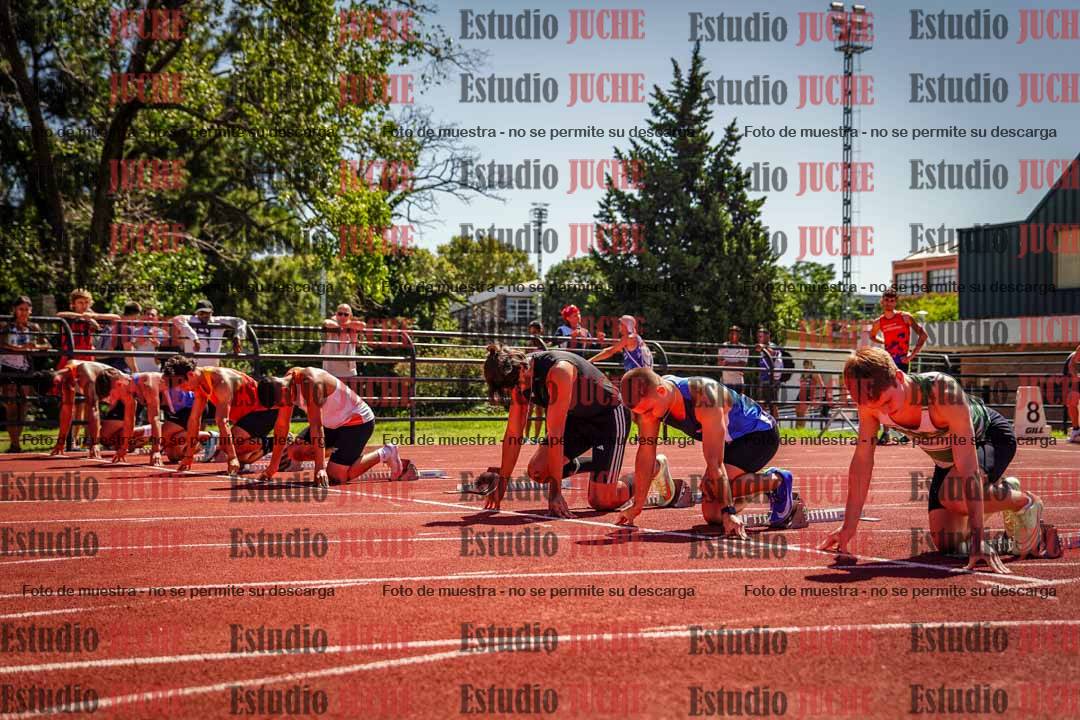Fotos de los 100 m llanos de varones