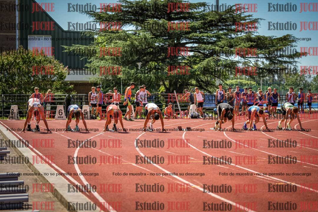 Fotos de los 100 m llanos de varones