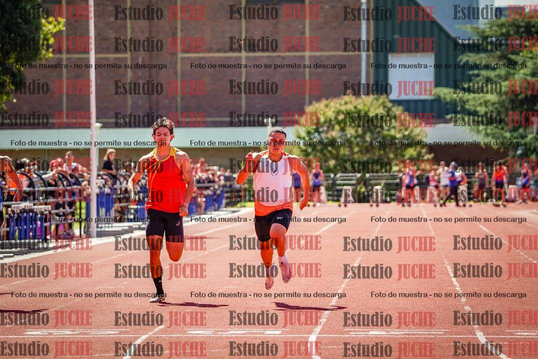 Fotos de los 100 m llanos de varones