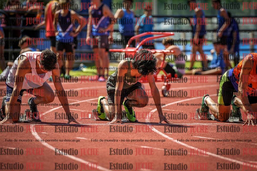 Fotos de los 100 m llanos de varones