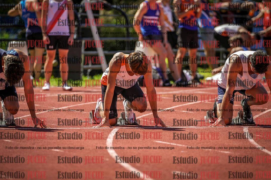 Fotos de los 100 m llanos de varones