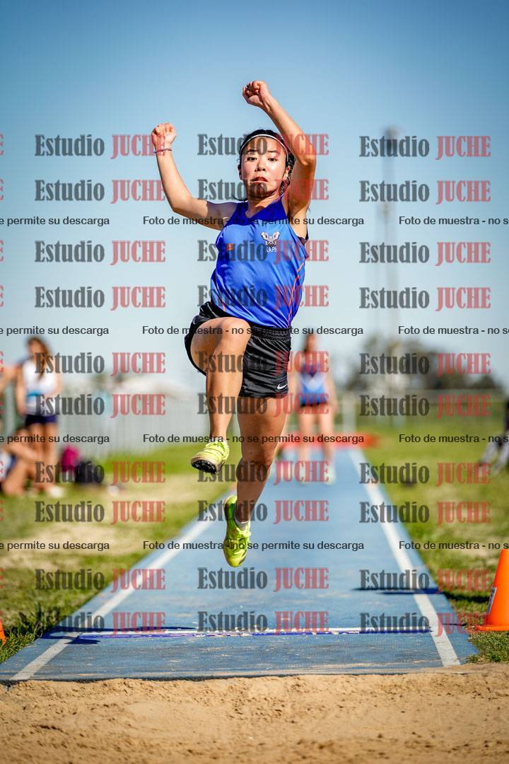Fotos del salto en largo de mujeres