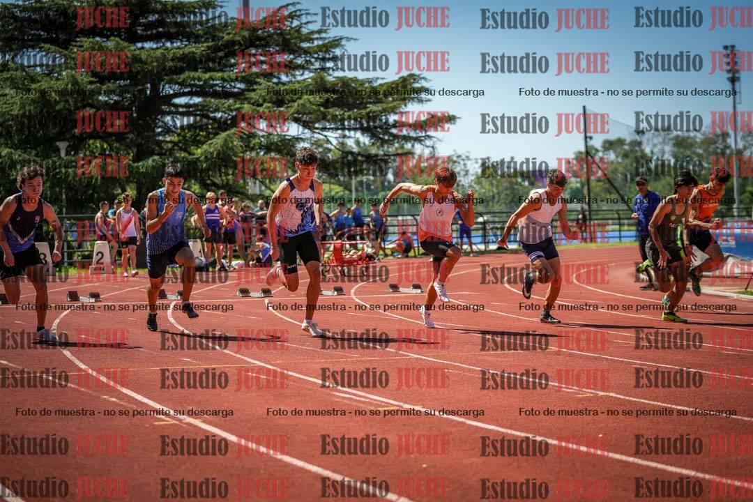 Fotos de los 100 m llanos de varones
