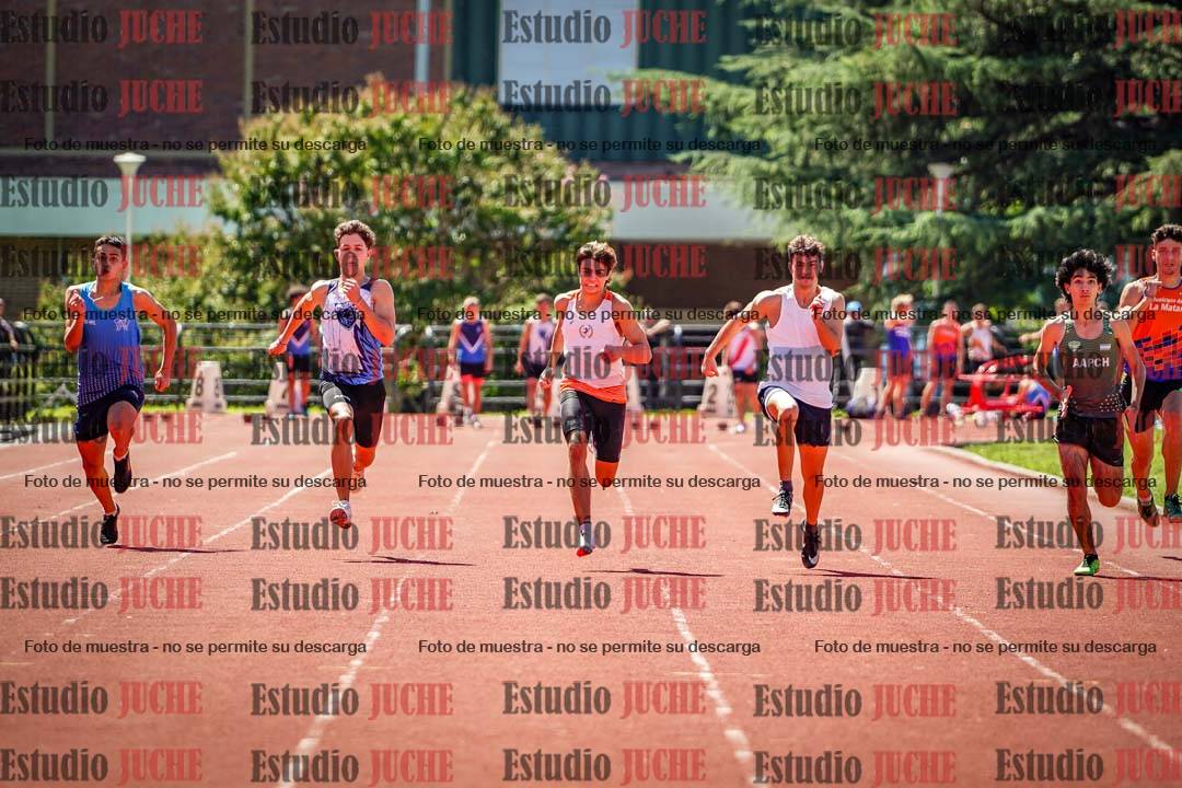 Fotos de los 100 m llanos de varones