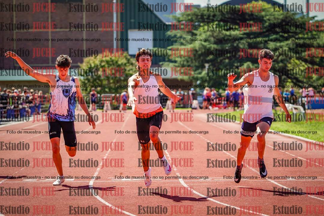 Fotos de los 100 m llanos de varones