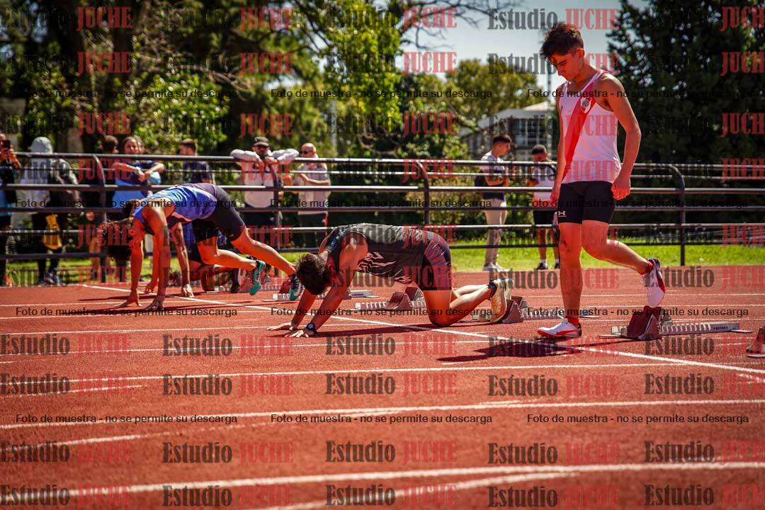 Fotos de los 100 m llanos de varones