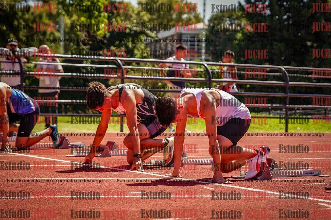 Fotos de los 100 m llanos de varones