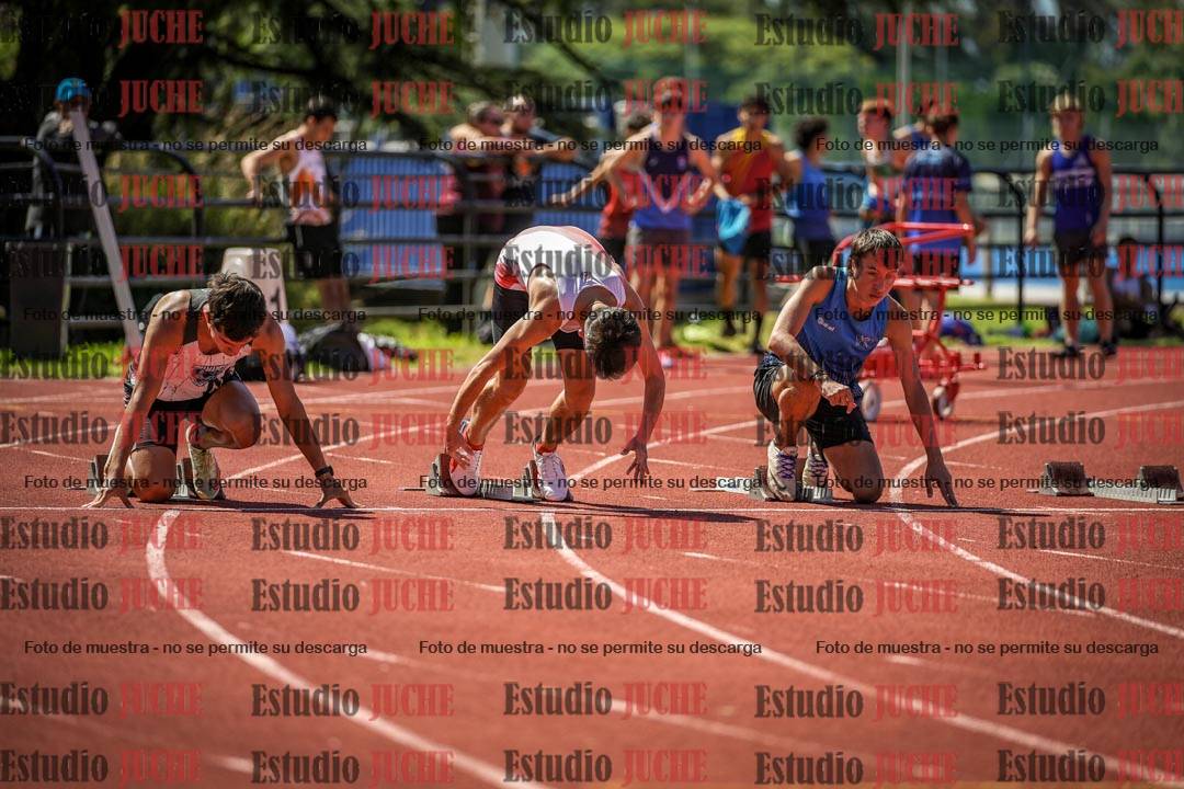 Fotos de los 100 m llanos de varones