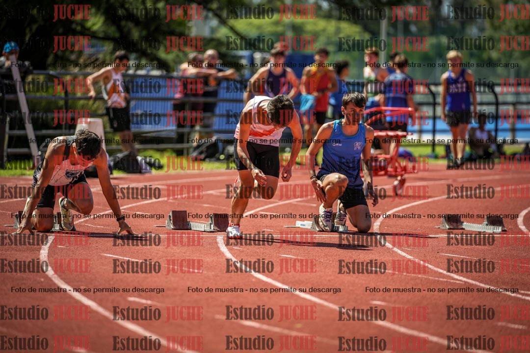 Fotos de los 100 m llanos de varones