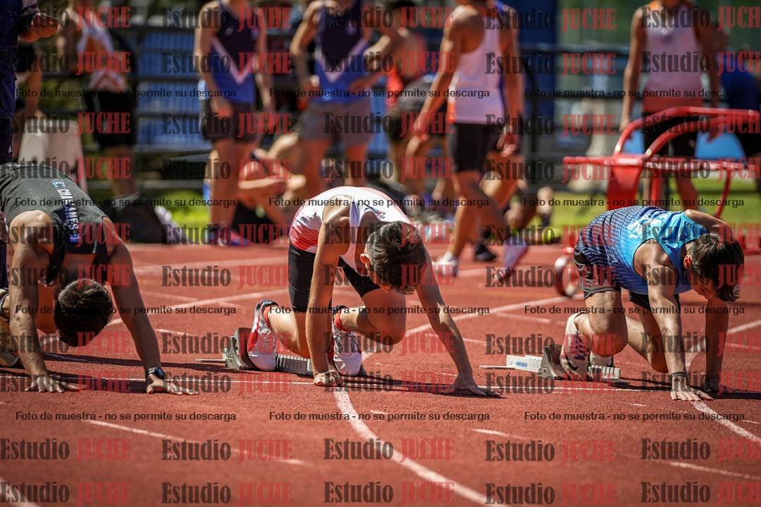 Fotos de los 100 m llanos de varones