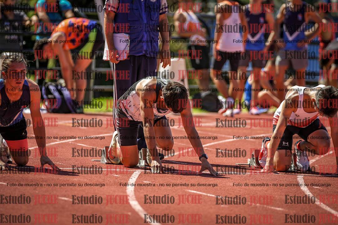 Fotos de los 100 m llanos de varones