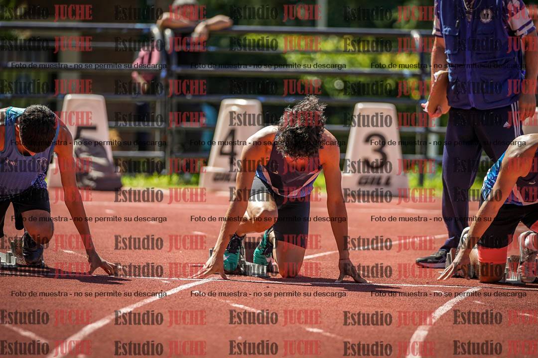 Fotos de los 100 m llanos de varones