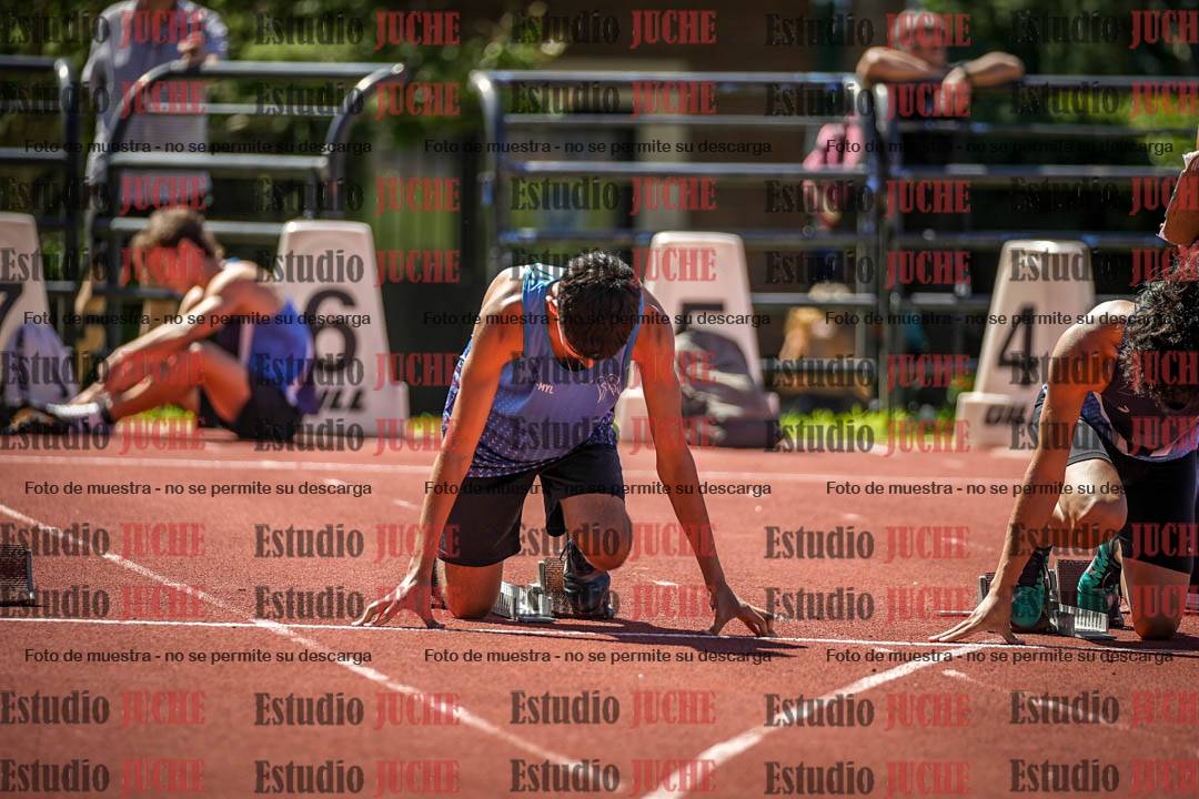Fotos de los 100 m llanos de varones