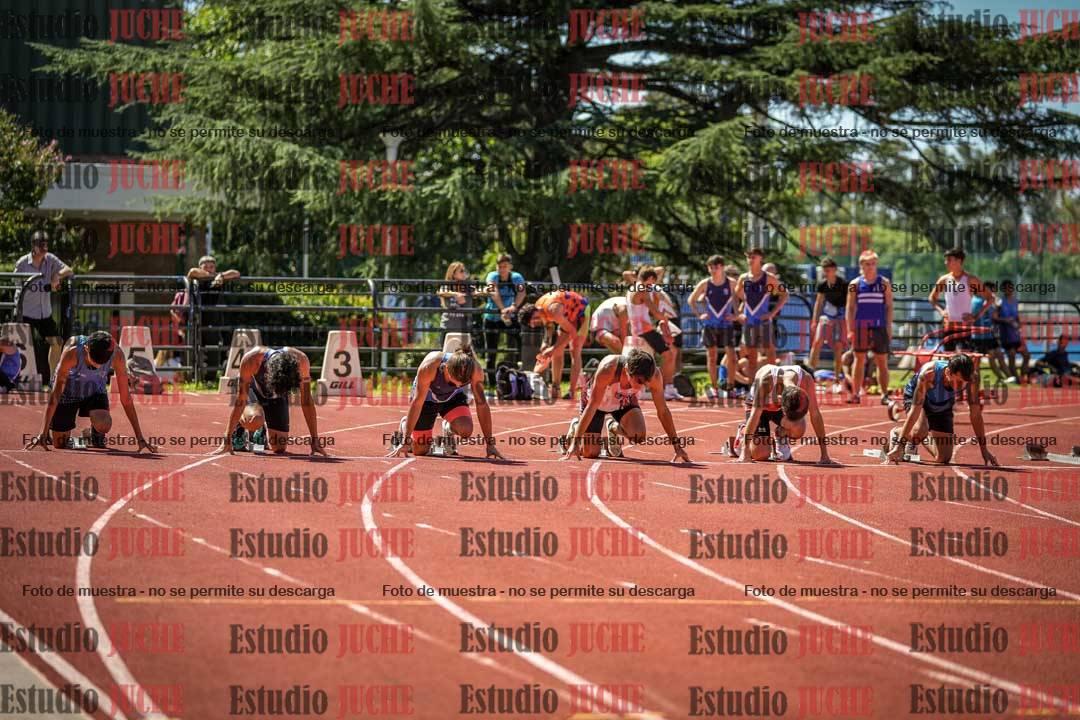 Fotos de los 100 m llanos de varones