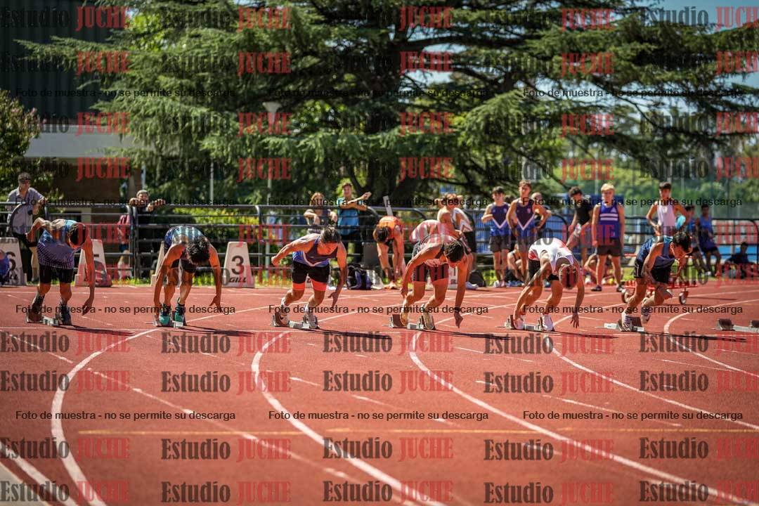 Fotos de los 100 m llanos de varones
