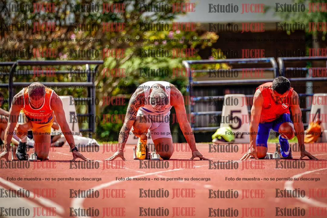 Fotos de los 100 m de varones