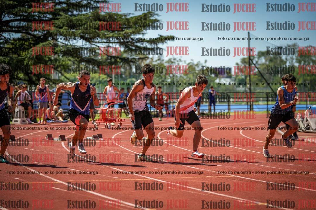 Fotos de los 100 m llanos de varones