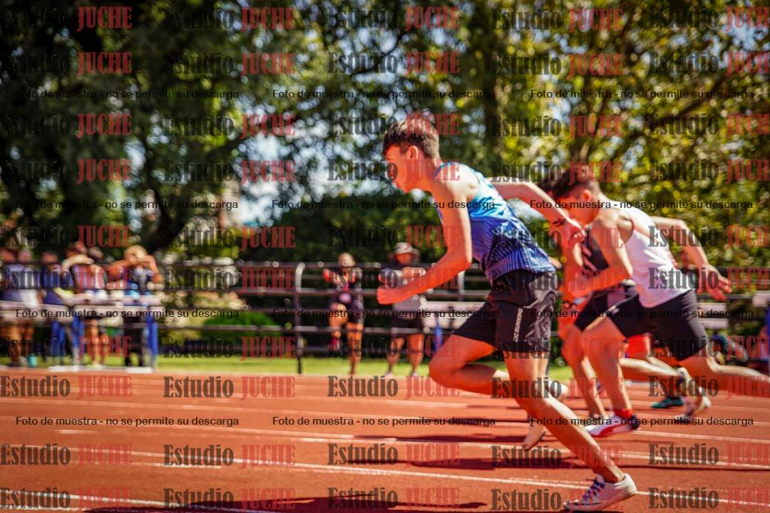 Fotos de los 100 m llanos de varones