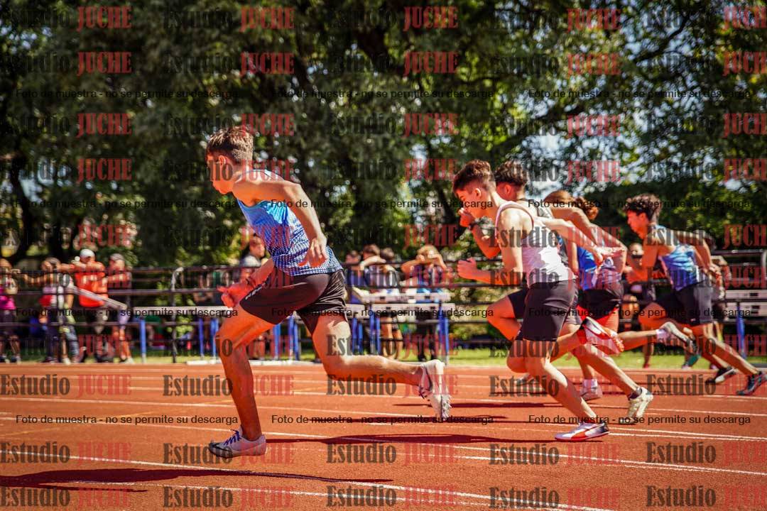 Fotos de los 100 m llanos de varones