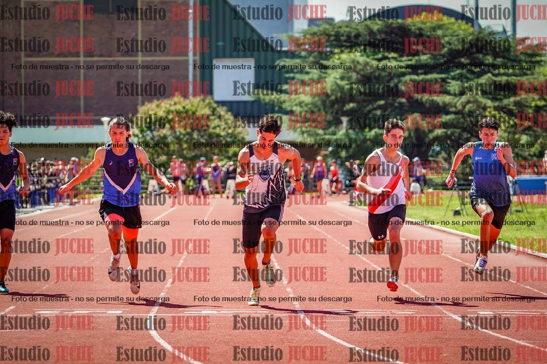 Fotos de los 100 m llanos de varones