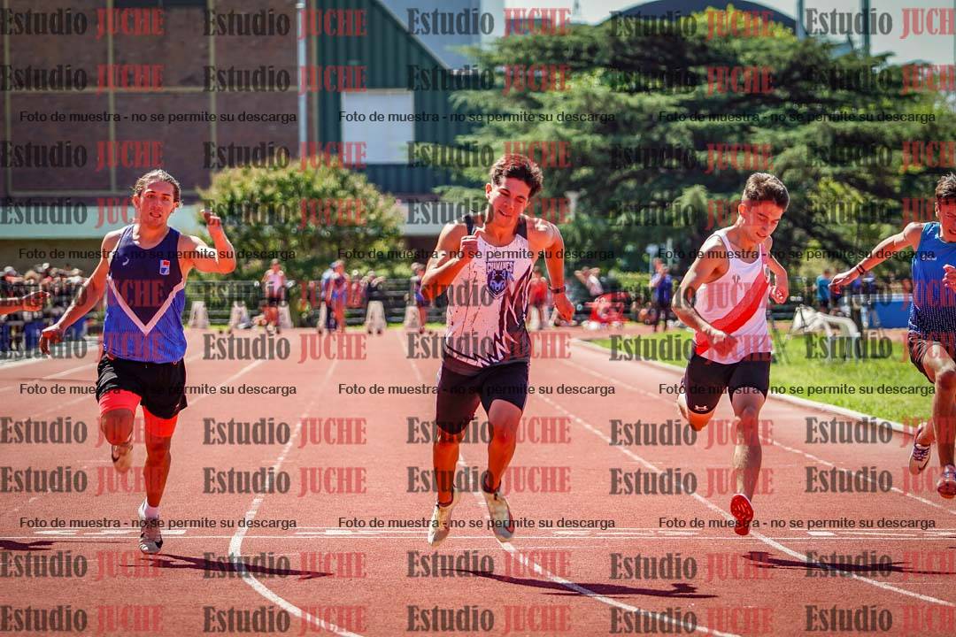 Fotos de los 100 m llanos de varones