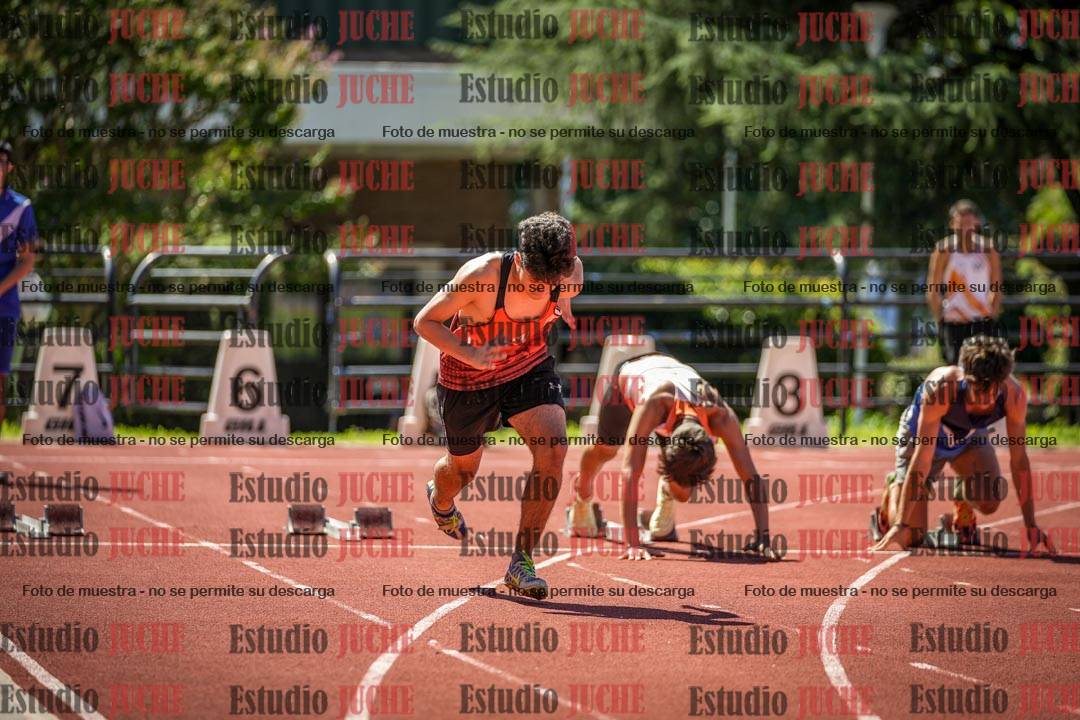 Fotos de los 100 m llanos de varones