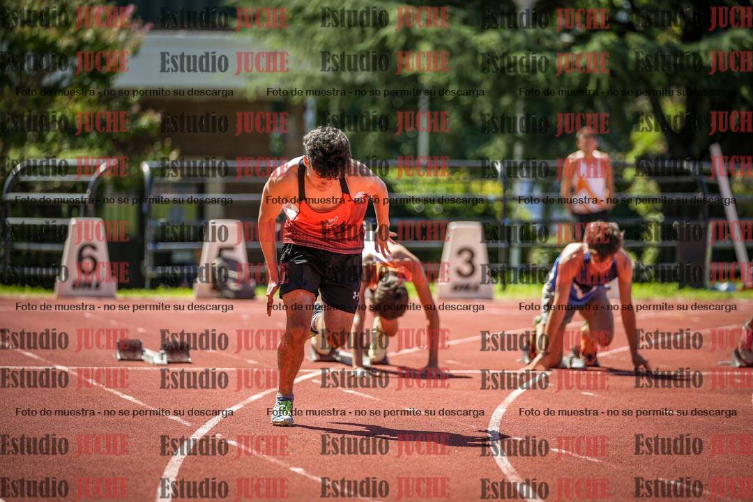 Fotos de los 100 m llanos de varones